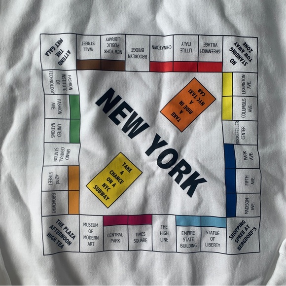 SJP And just like that New York Monopoly Theme inspired white sweatshirt - Picture 7 of 7